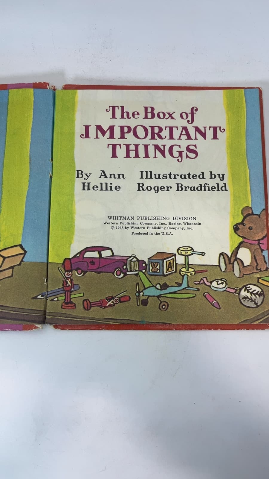 The Box of Important Things by Ann Hellie - title page