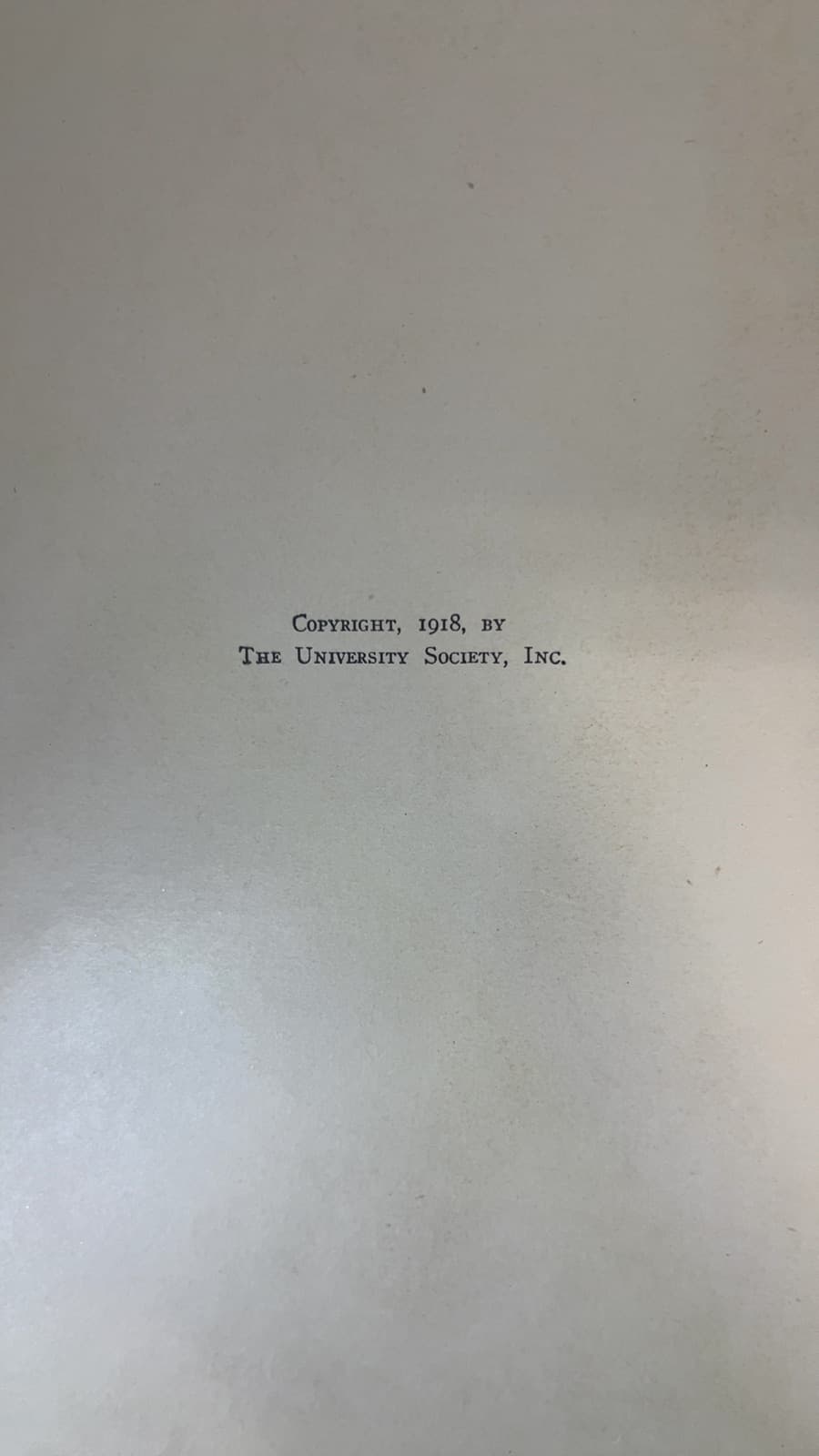 Modern Music and Musicians Vol 7 by Louis C. Elson (Editor-in-Chief) - copyright page showing 1918 details
