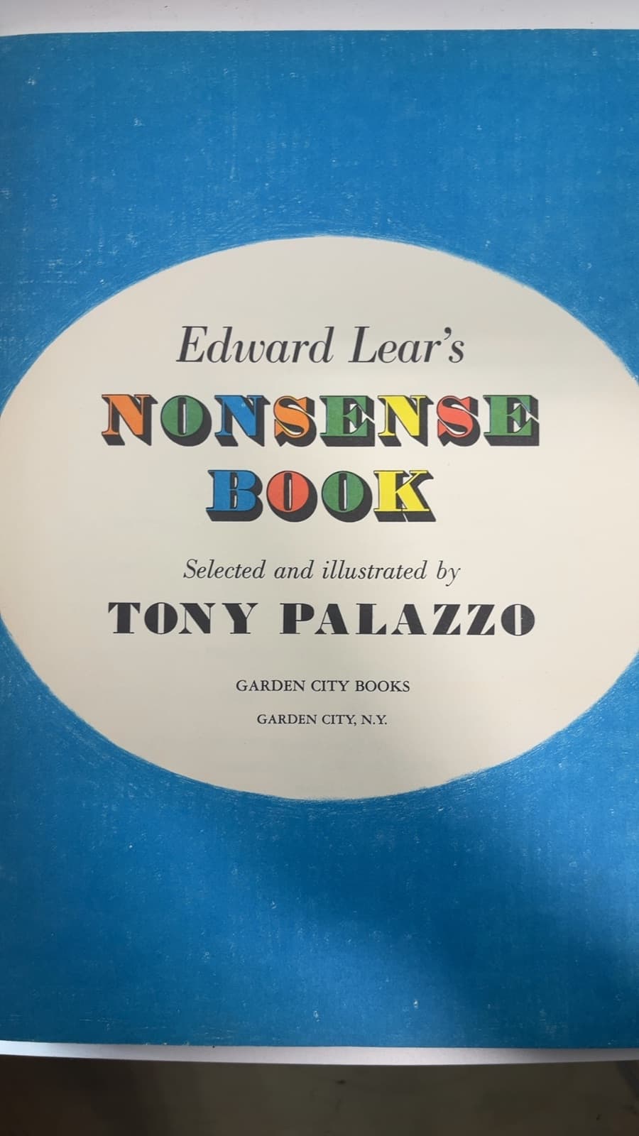 Edward Lear's Nonsense Book by Tony Palazzo - title page