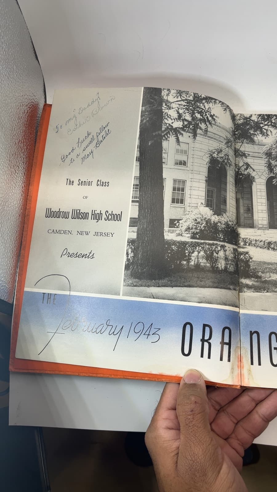 Orange and Black Woodrow Wilson High School Yearbook - title page