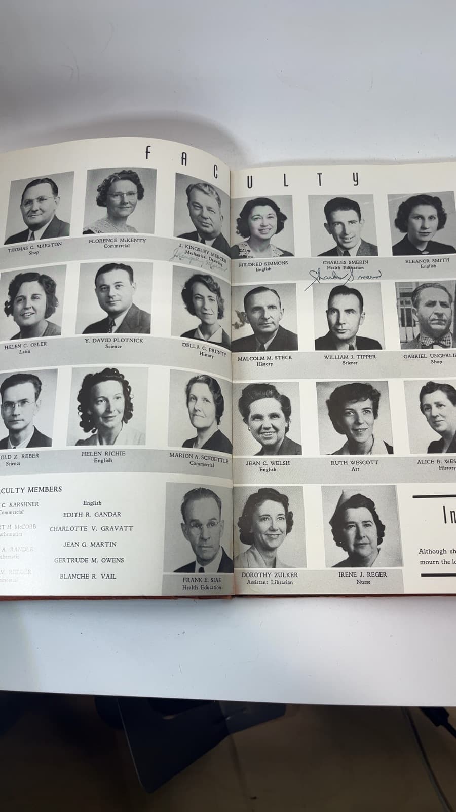 Orange and Black Woodrow Wilson High School Yearbook - copyright page showing 1943 details