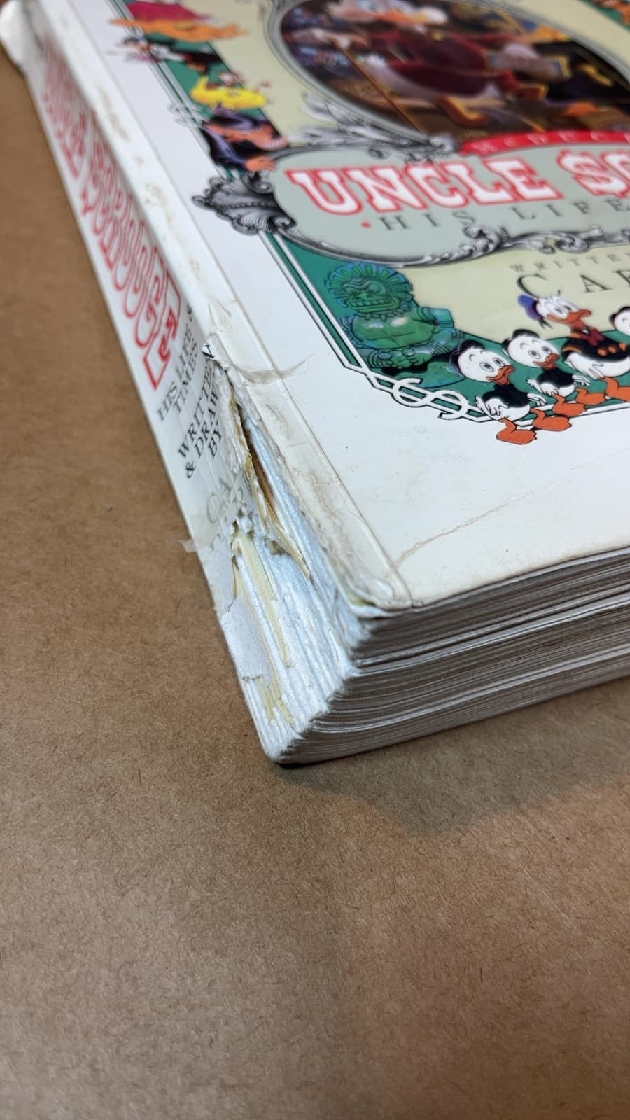 Uncle Scrooge McDuck: His Life & Times by Carl Barks - quarter view showing binding condition