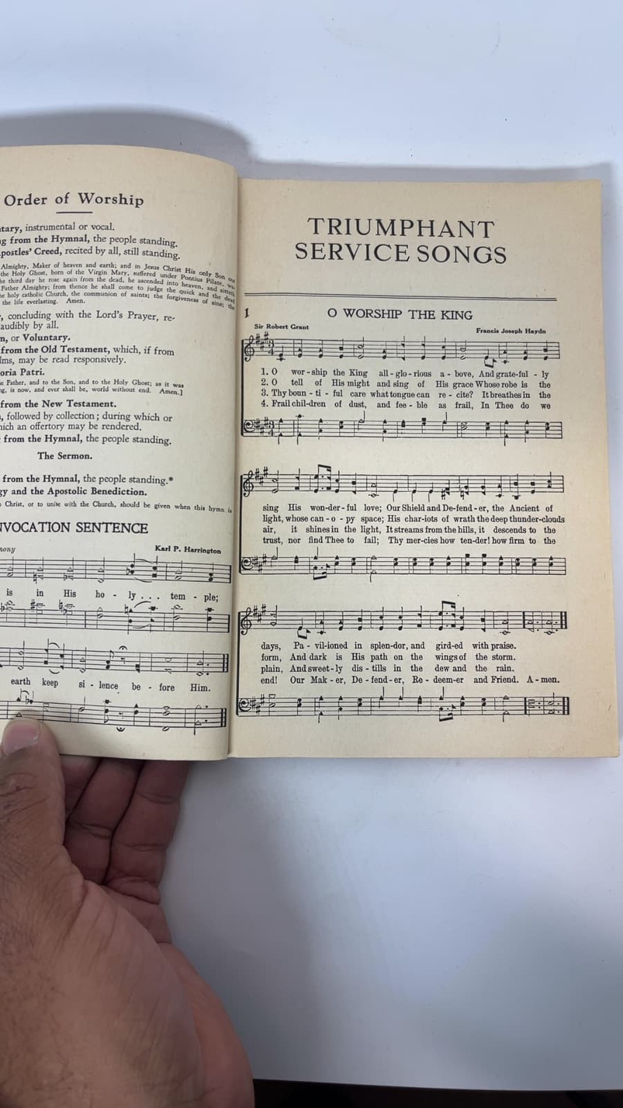 Triumphant Service Songs by Homer A. Rodeheaver, Yumbert P. Rodeheaver, George W. Sanville, Joseph N. Rodeheaver - copyright page showing 1934 details