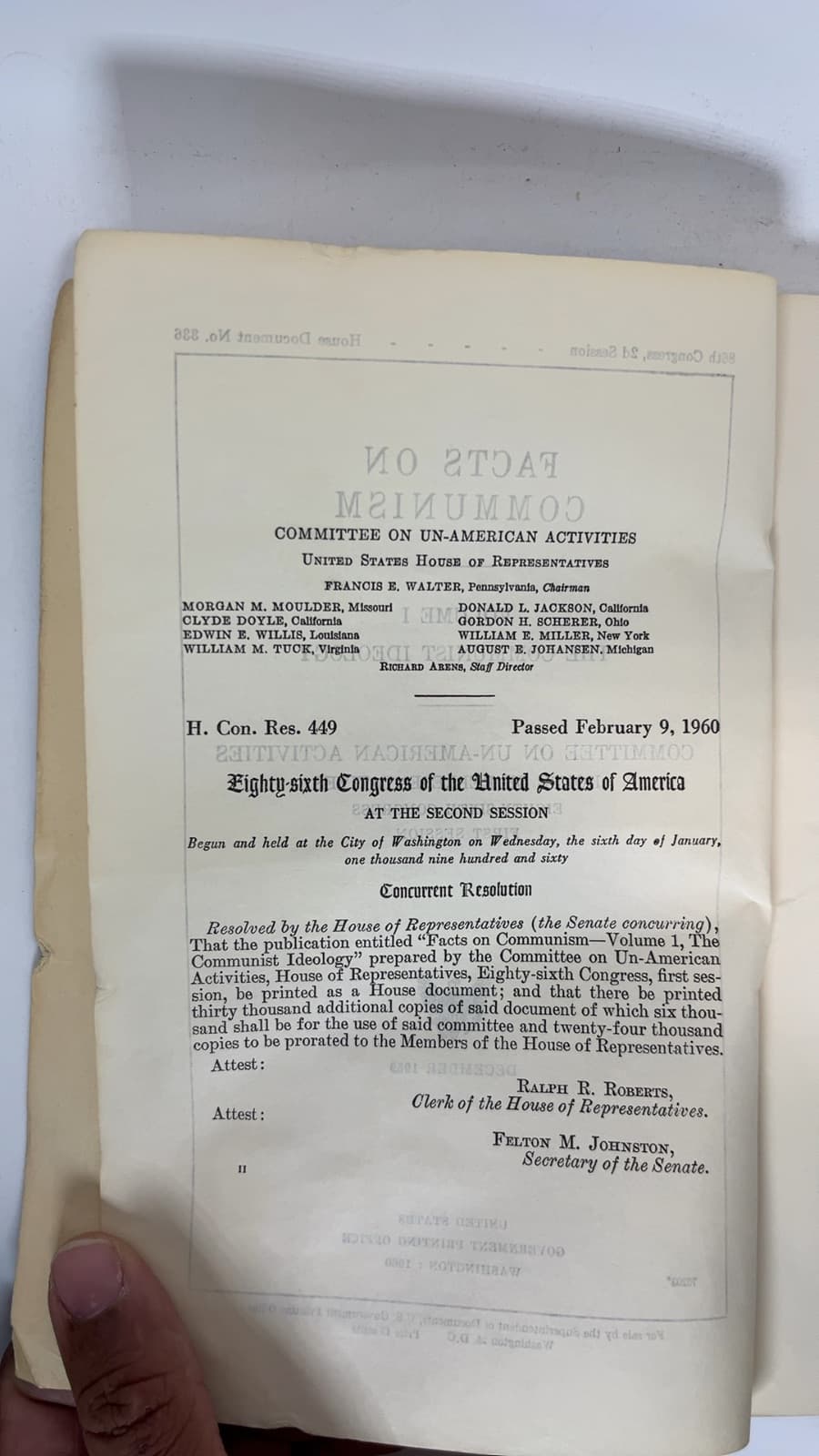 Facts on Communism: Volume I, The Communist Ideology by Committee on Un-American Activities, House of Representatives - copyright page showing 1960 details