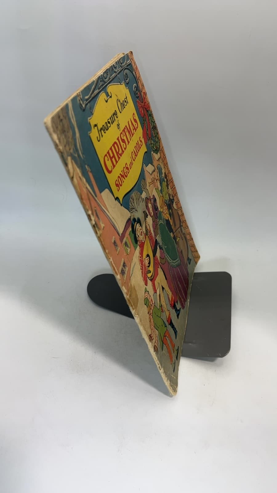 Treasure Chest of Christmas Songs and Carols - quarter view showing binding condition