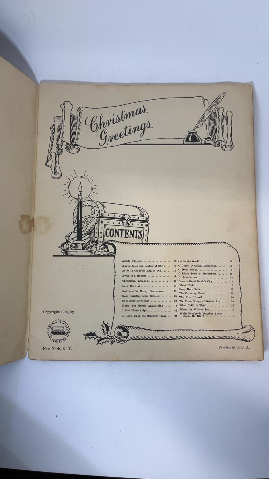 Treasure Chest of Christmas Songs and Carols - title page