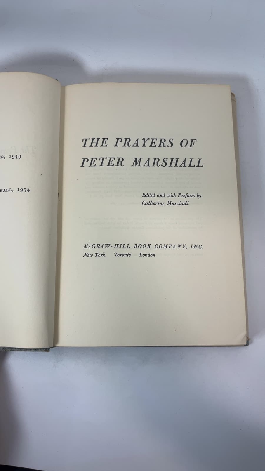 The Prayers of Peter Marshall by Catherine Marshall - title page