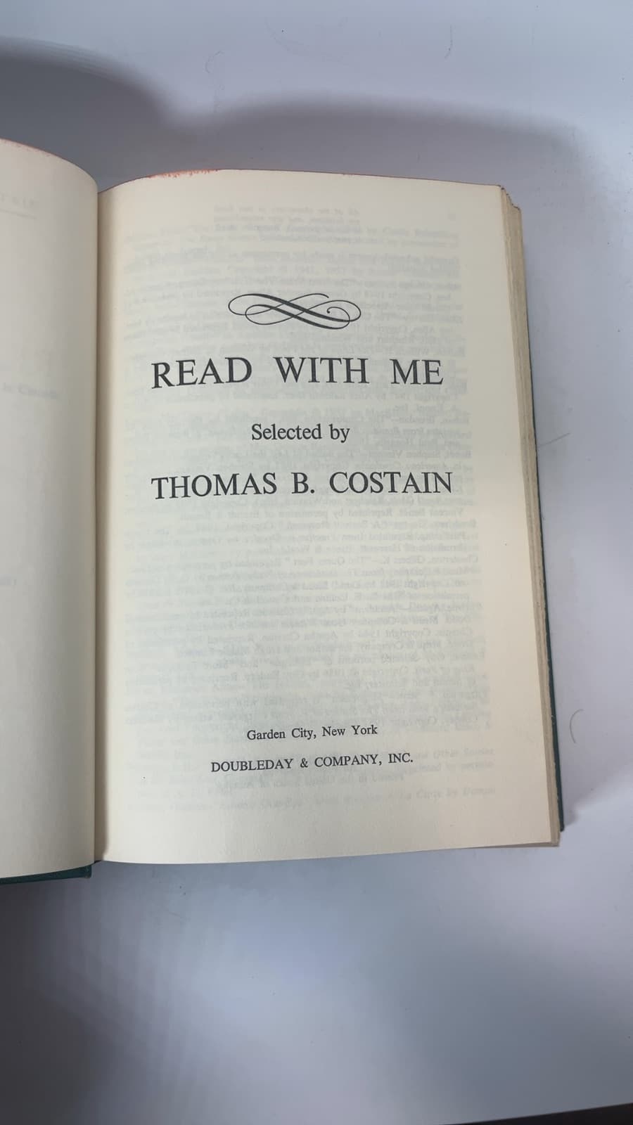 Read With Me by Thomas B. Costain - title page