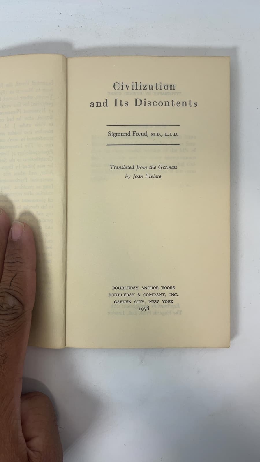Civilization and Its Discontents by Sigmund Freud, M.D., L.L.D. - title page