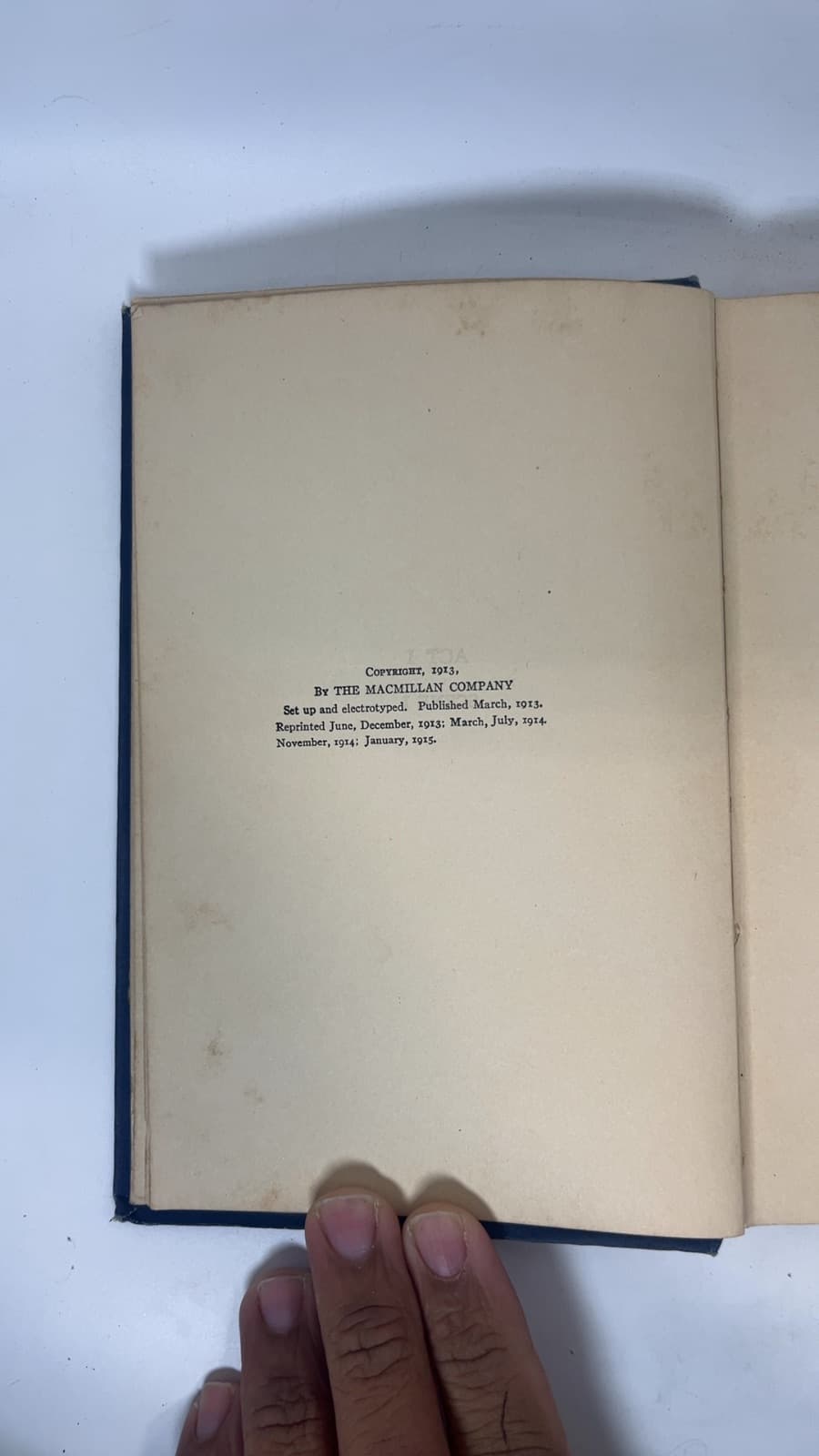 In the Vanguard by Katrina Trask - copyright page showing 1915 details