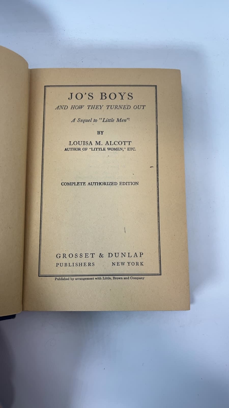 Jo's Boys by Louisa M. Alcott - title page