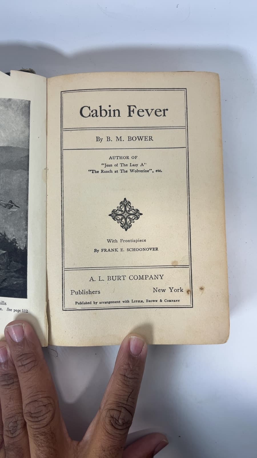 Cabin Fever by B. M. Bower - title page