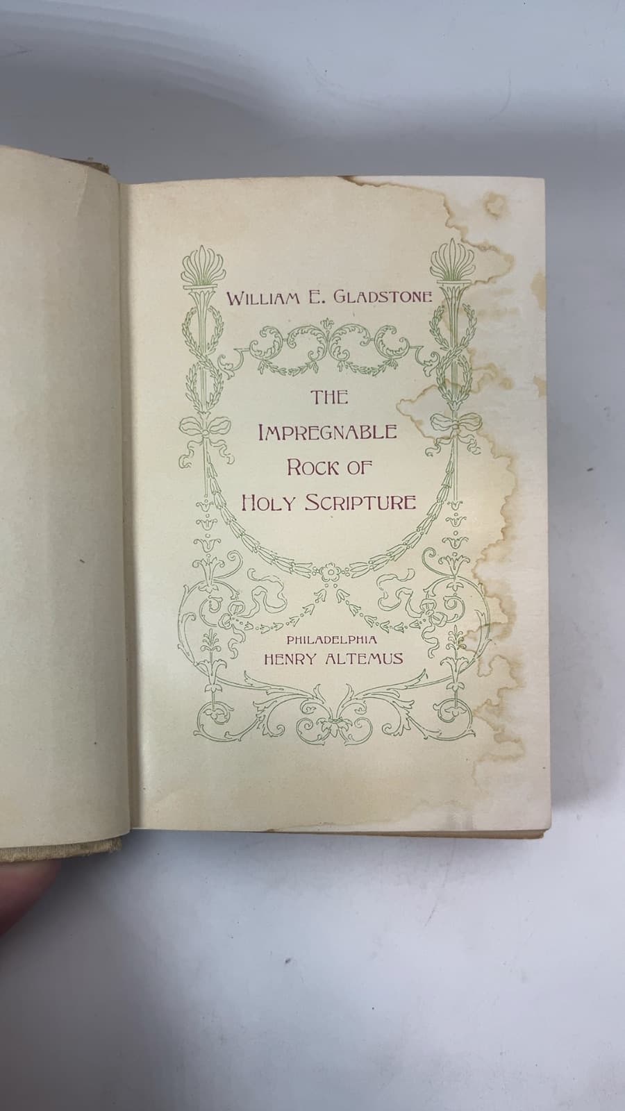 The Impregnable Rock of Holy Scripture by William E. Gladstone - title page