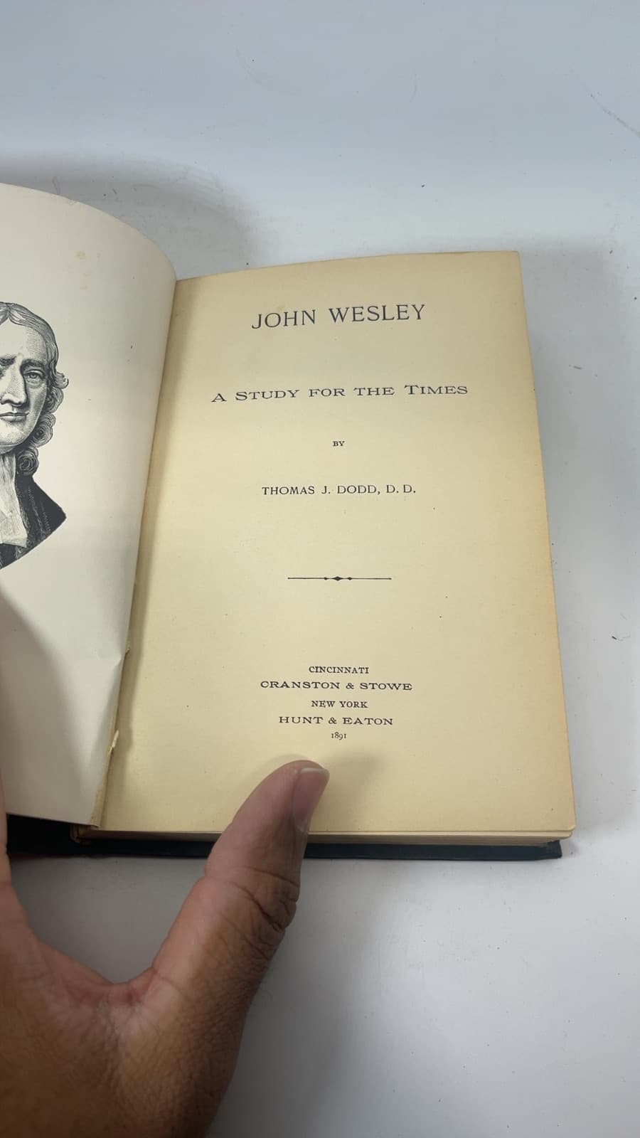 John Wesley: A Study for the Times by Thomas J. Dodd, D.D. - title page