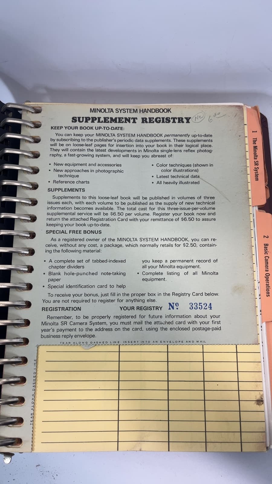 Minolta System Handbook by Joseph D. Cooper - title page