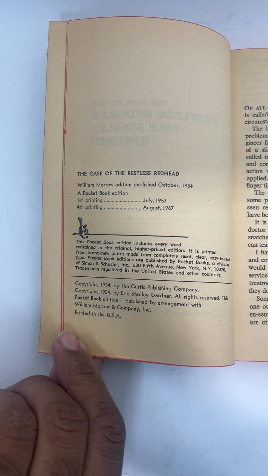 The Case of the Restless Redhead by Erle Stanley Gardner - title page