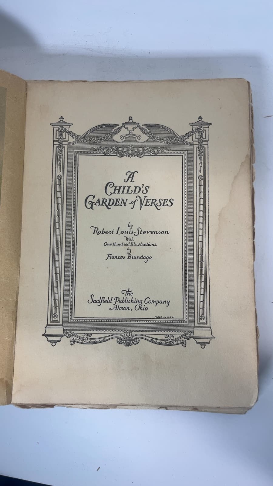 A Child's Garden of Verses by Robert Louis Stevenson - title page