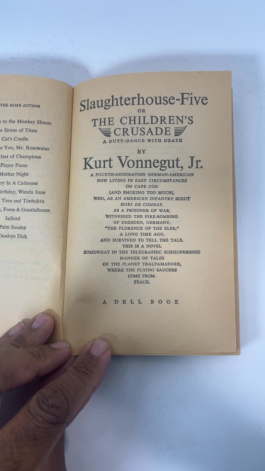 Slaughterhouse-Five - Dell by Kurt Vonnegut, Jr. - title page