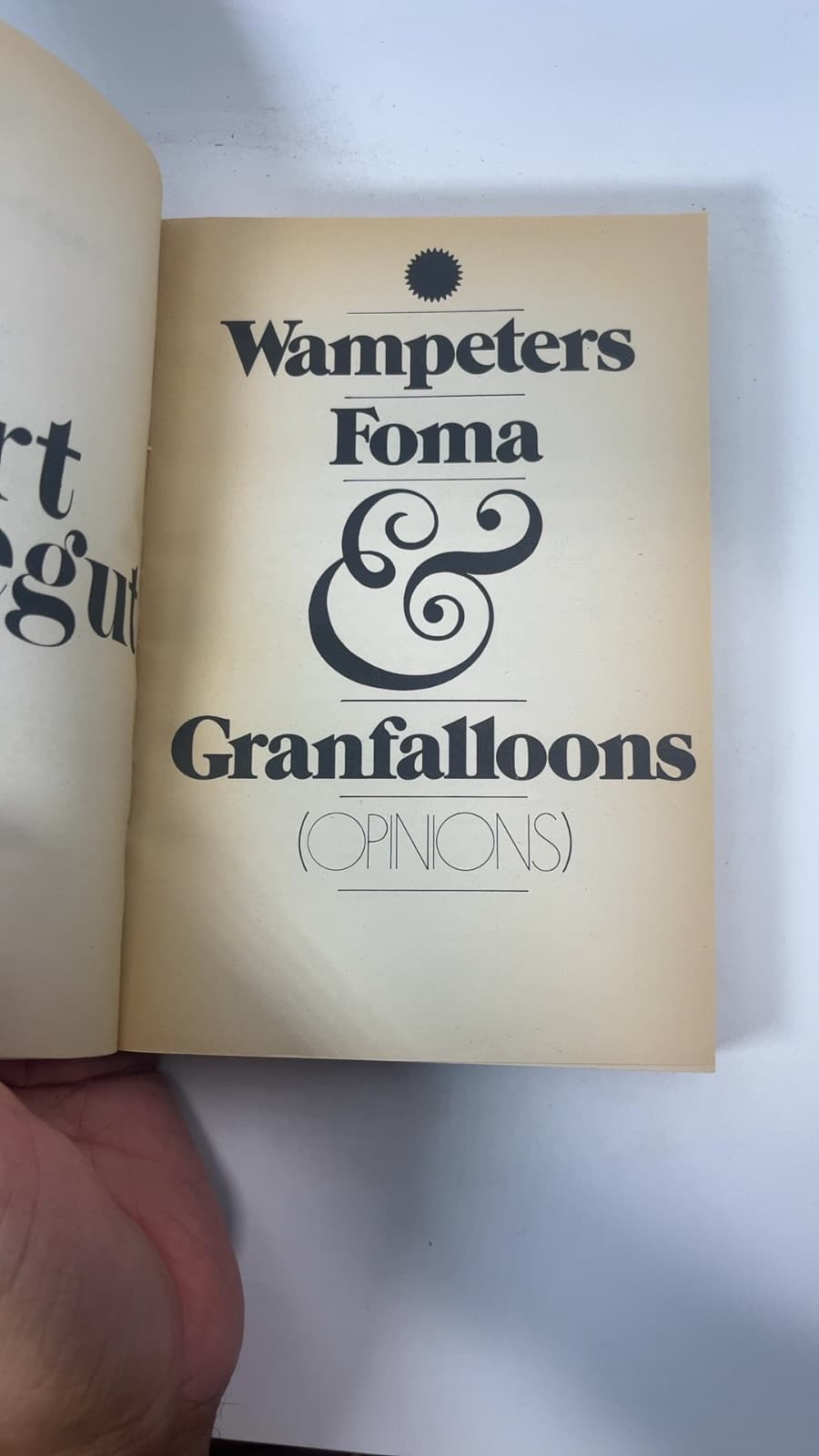 Wampeters, Foma & Granfalloons by Kurt Vonnegut, Jr. - title page