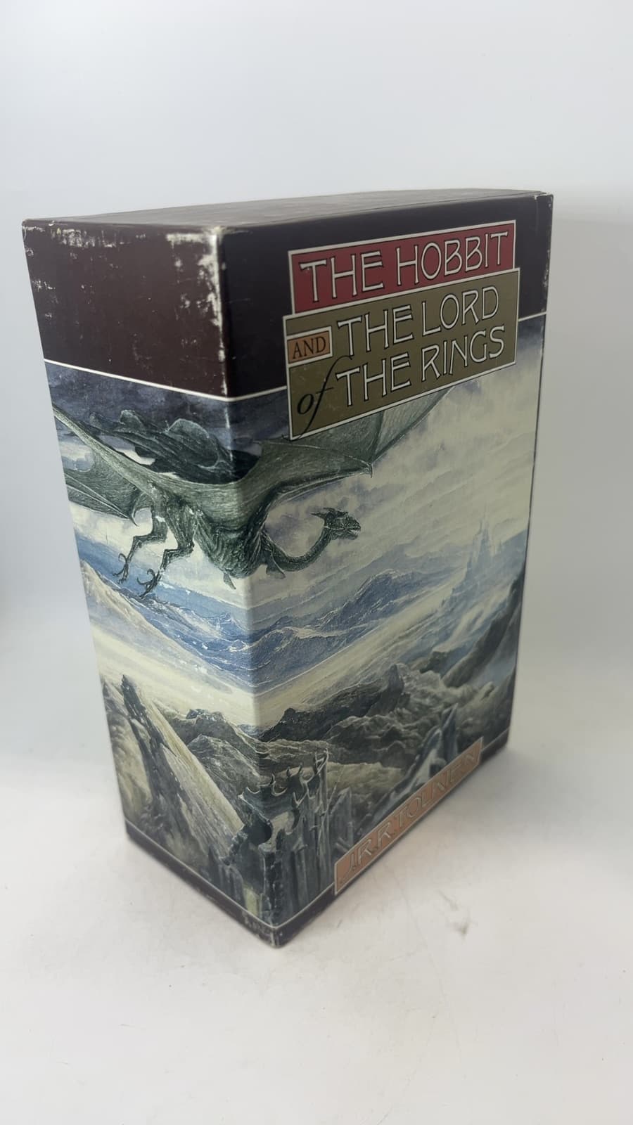 The Hobbit and The Lord of the Rings - 4 Book Set  by J.R.R. Tolkien - quarter view showing binding condition