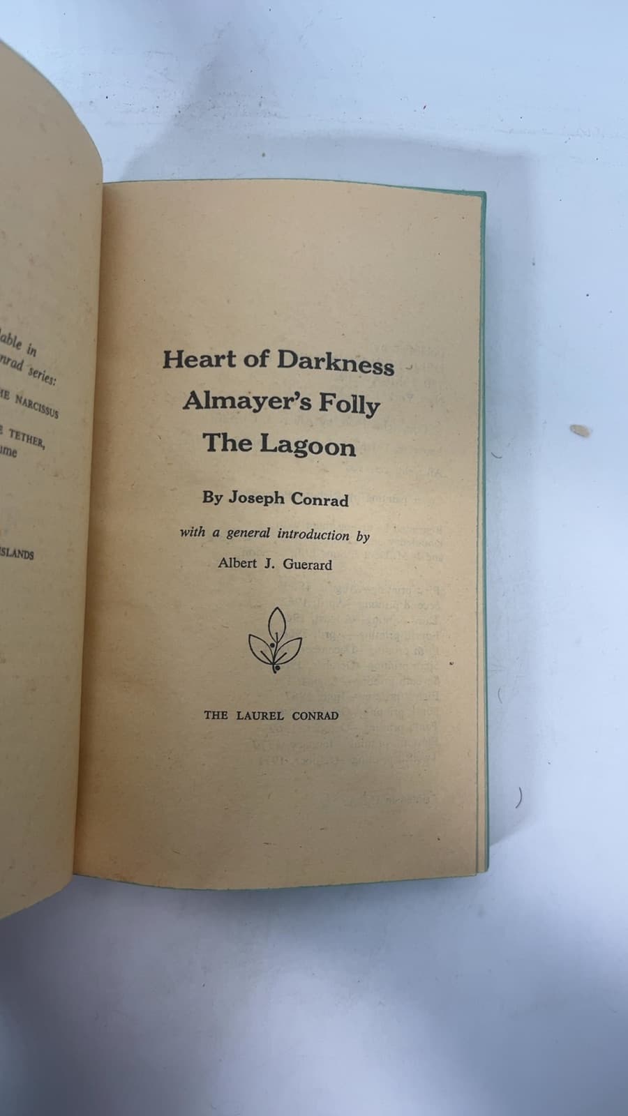 Heart of Darkness / Almayer's Folly / The Lagoon - Signet by Joseph Conrad - title page