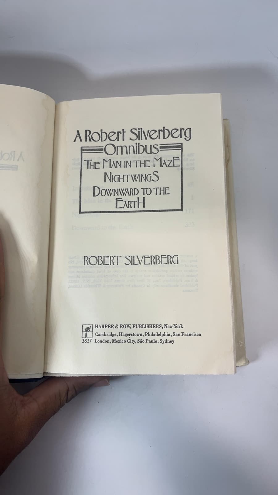 A Robert Silverberg Omnibus by Robert Silverberg - title page