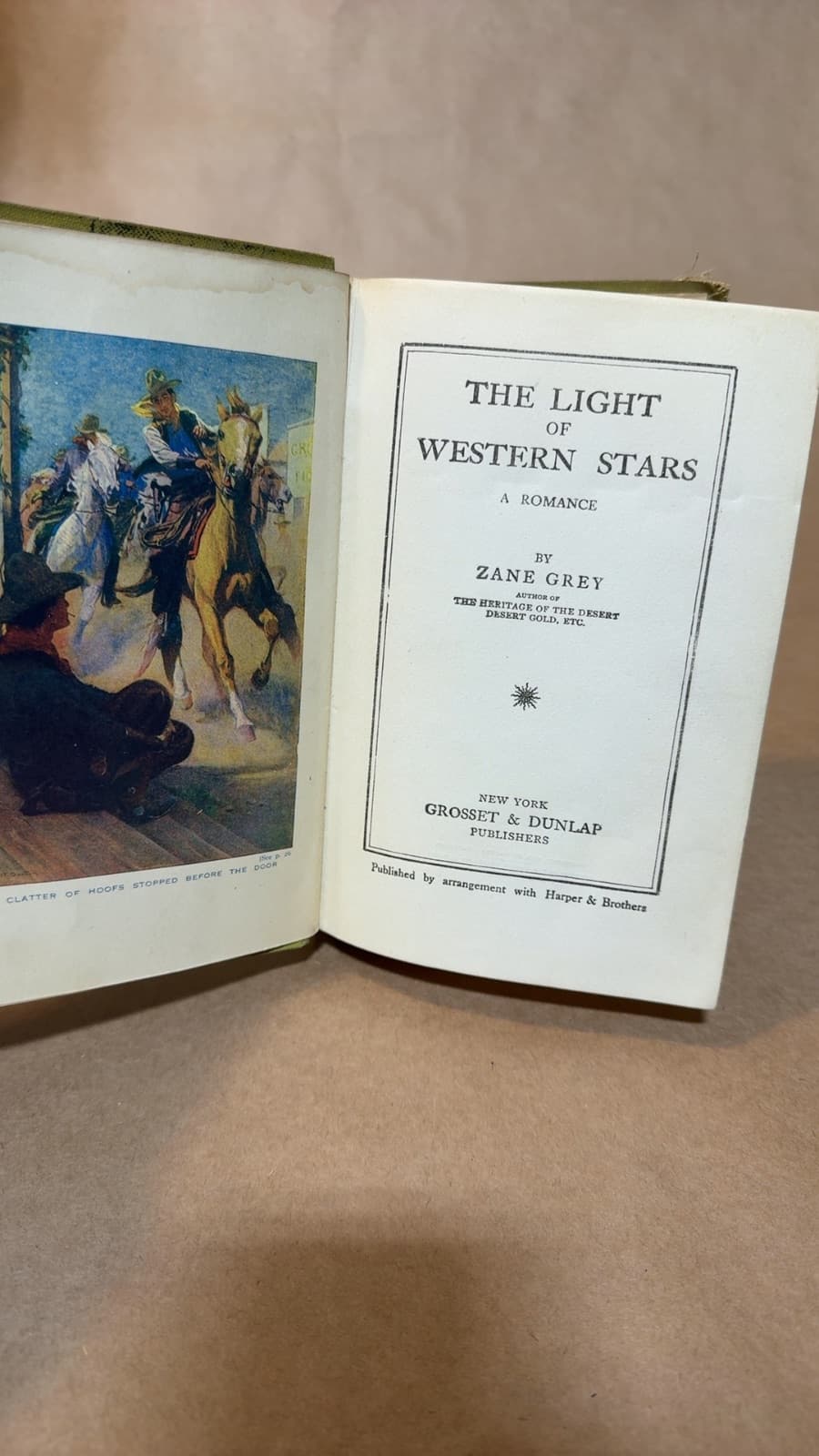 The Light of Western Stars by Zane Grey - title page