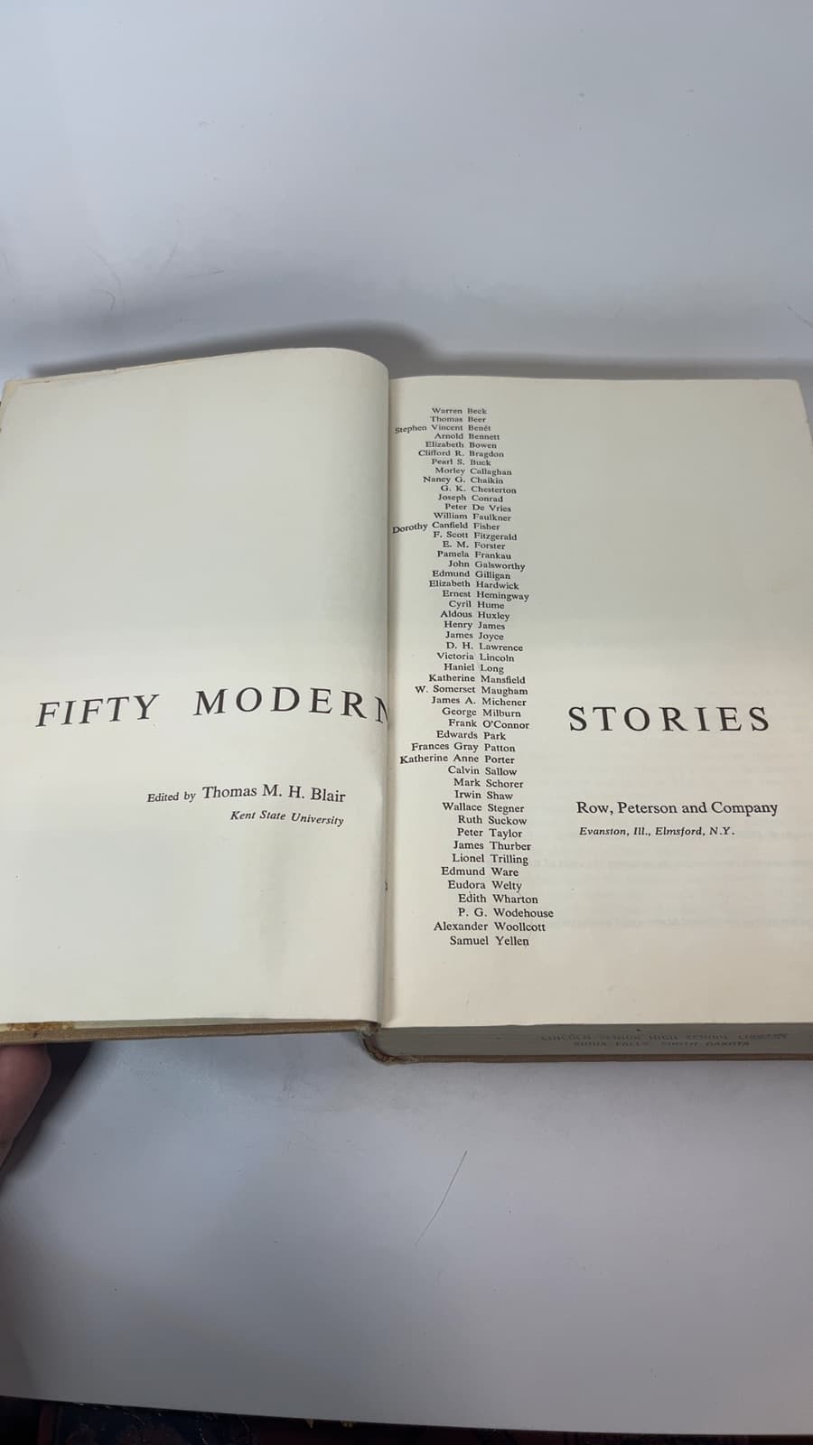 Fifty Modern Stories by Edited by Thomas M. H. Blair - title page