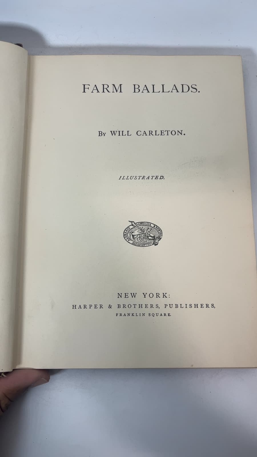 Farm Ballads by Will Carleton - title page