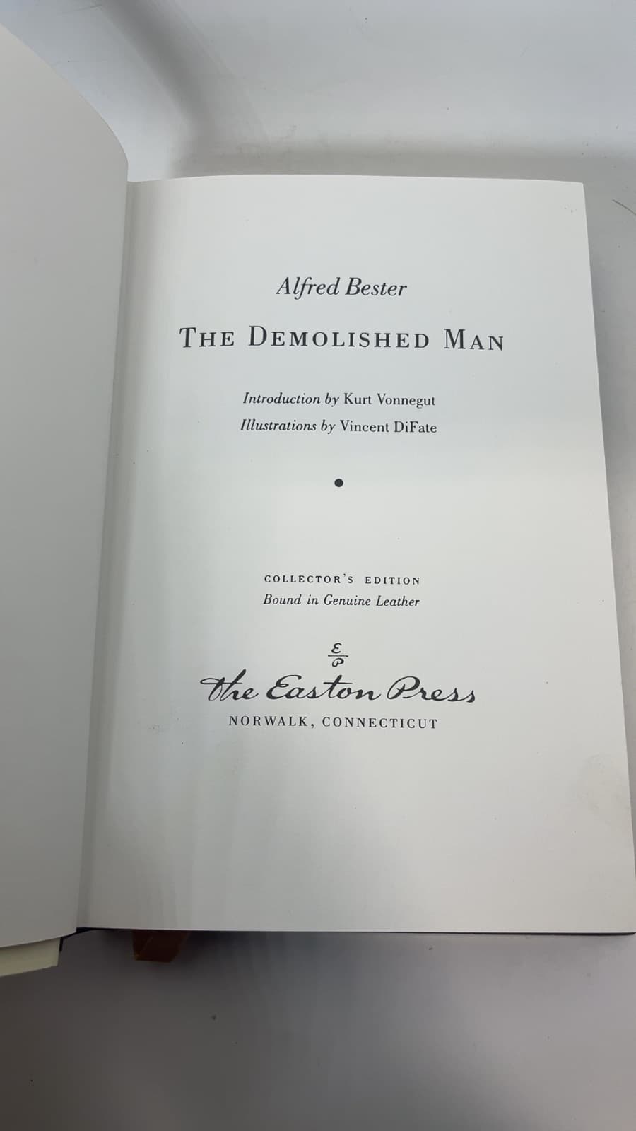 The Demolished Man - Easton Press  by Alfred Bester - title page