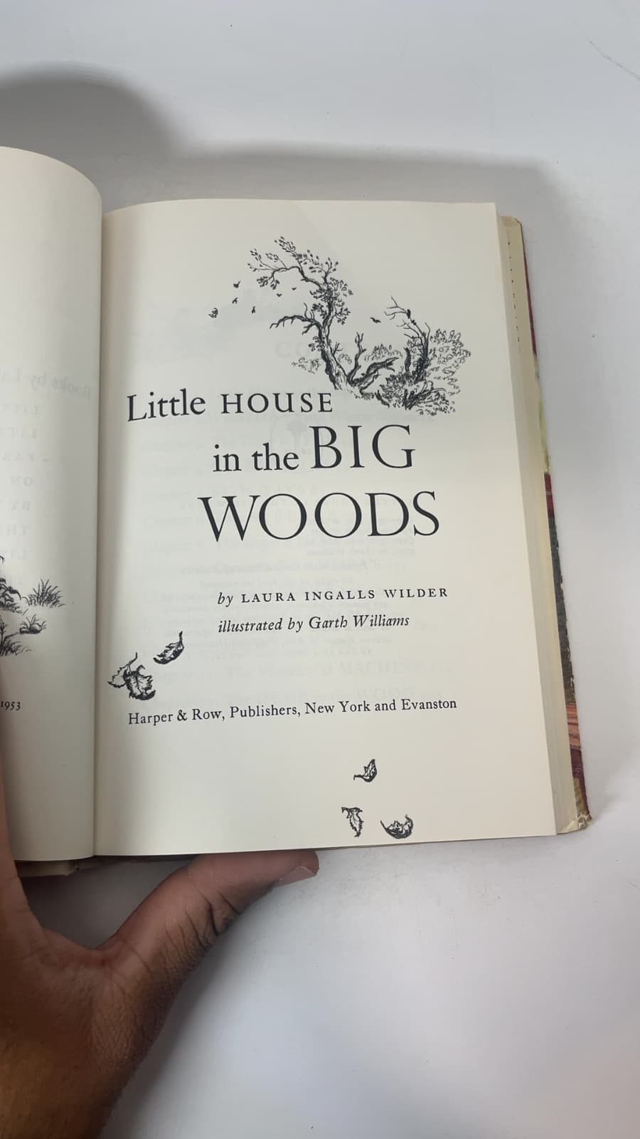 Little House in the Big Woods - Book Club Edition  by Laura Ingalls Wilder - title page