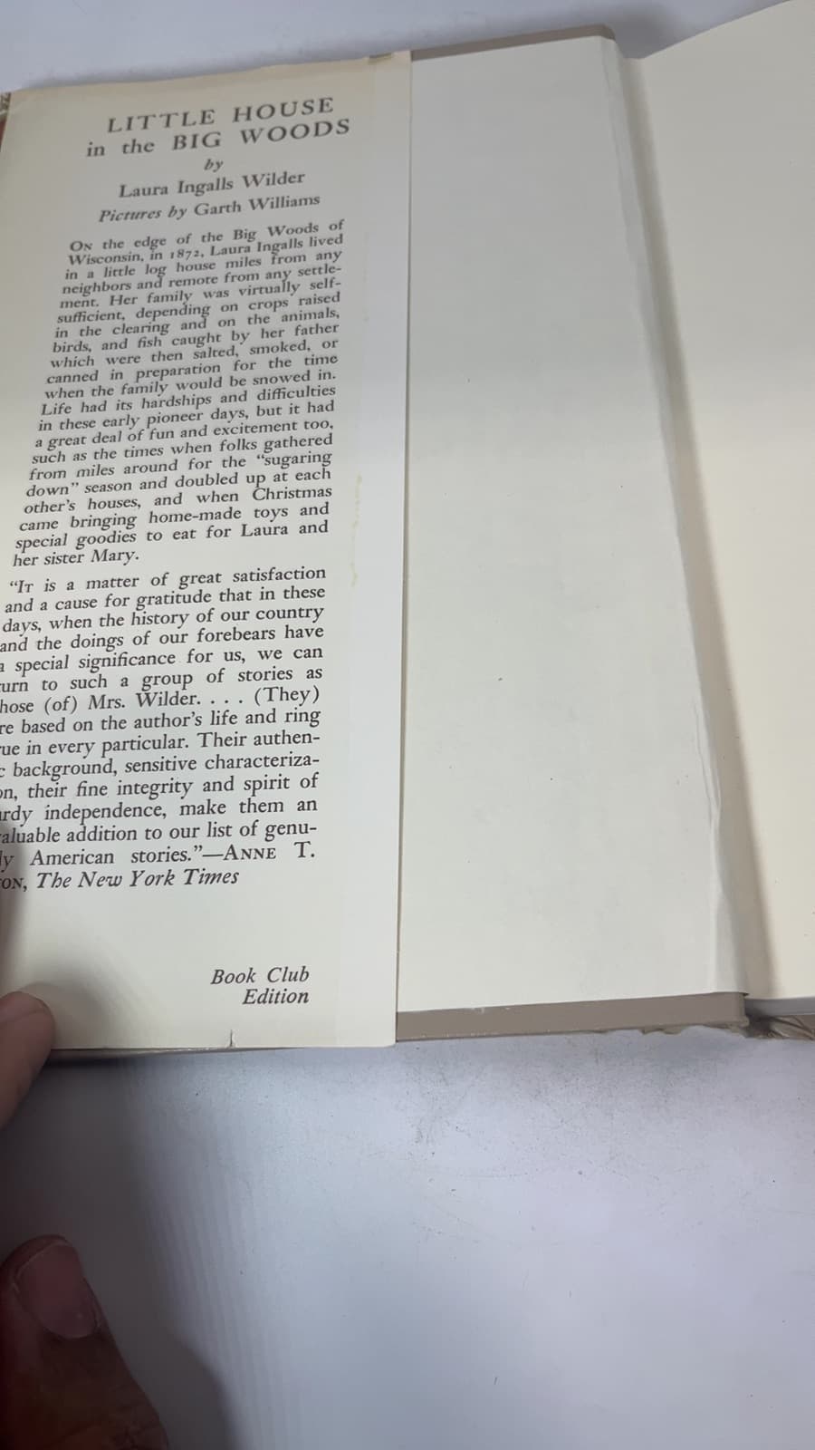Little House in the Big Woods - Book Club Edition  by Laura Ingalls Wilder - additional view