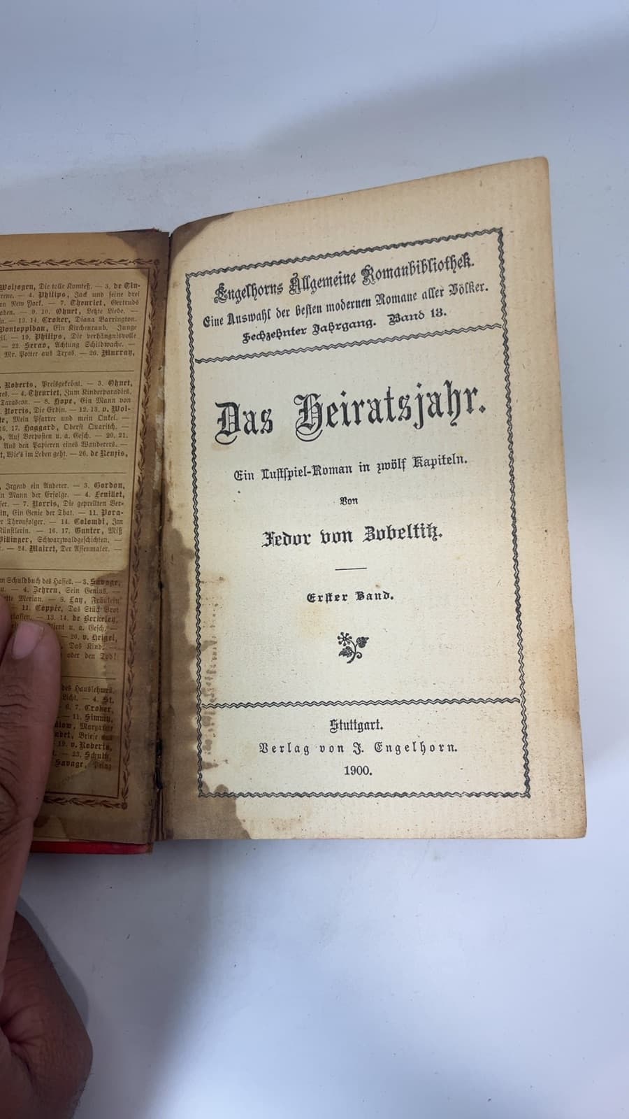 Das Heiratsjahr by Fedor von Zobeltitz - title page