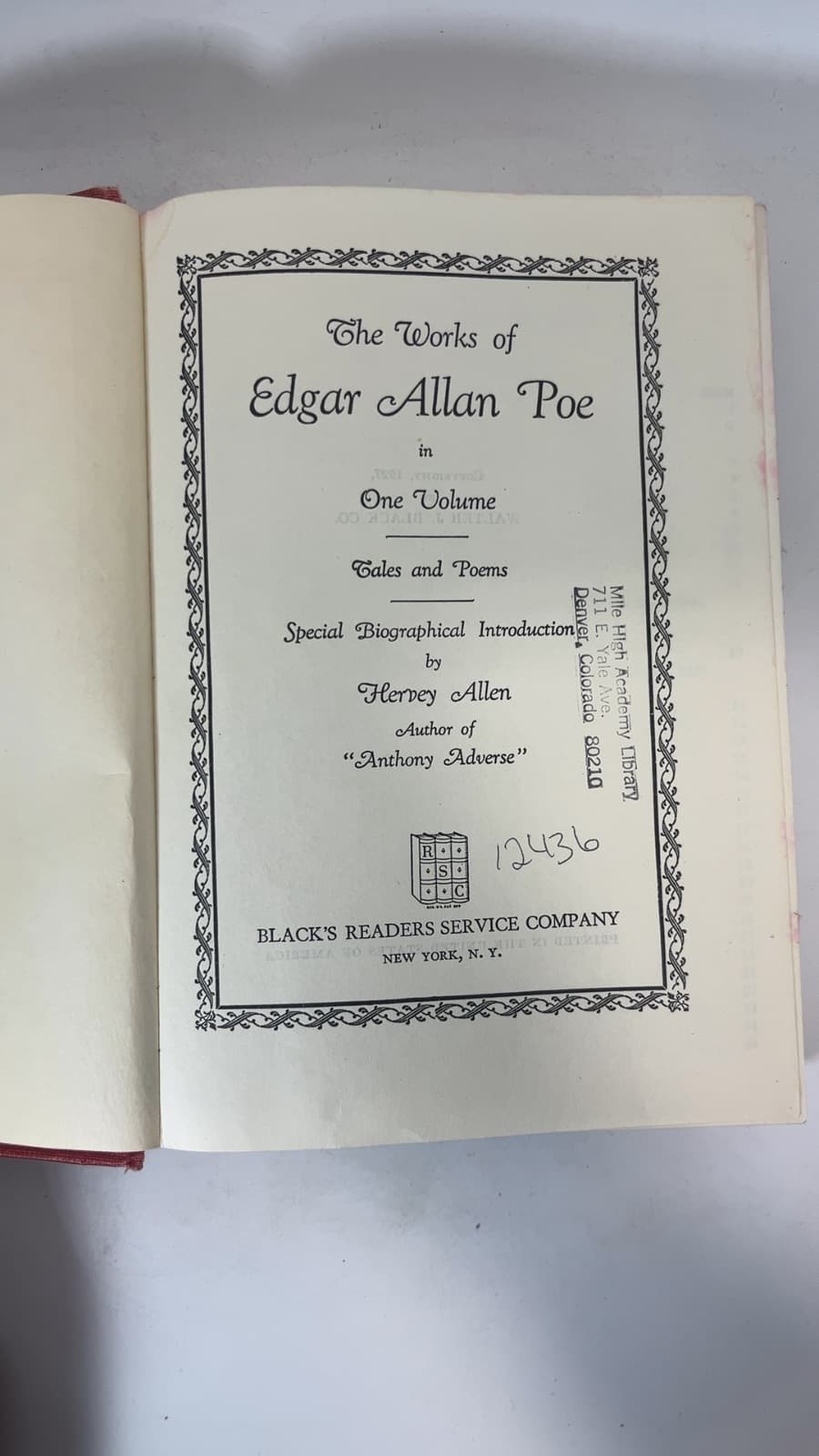 The Works of Edgar Allan Poe in One Volume by Edgar Allan Poe - title page