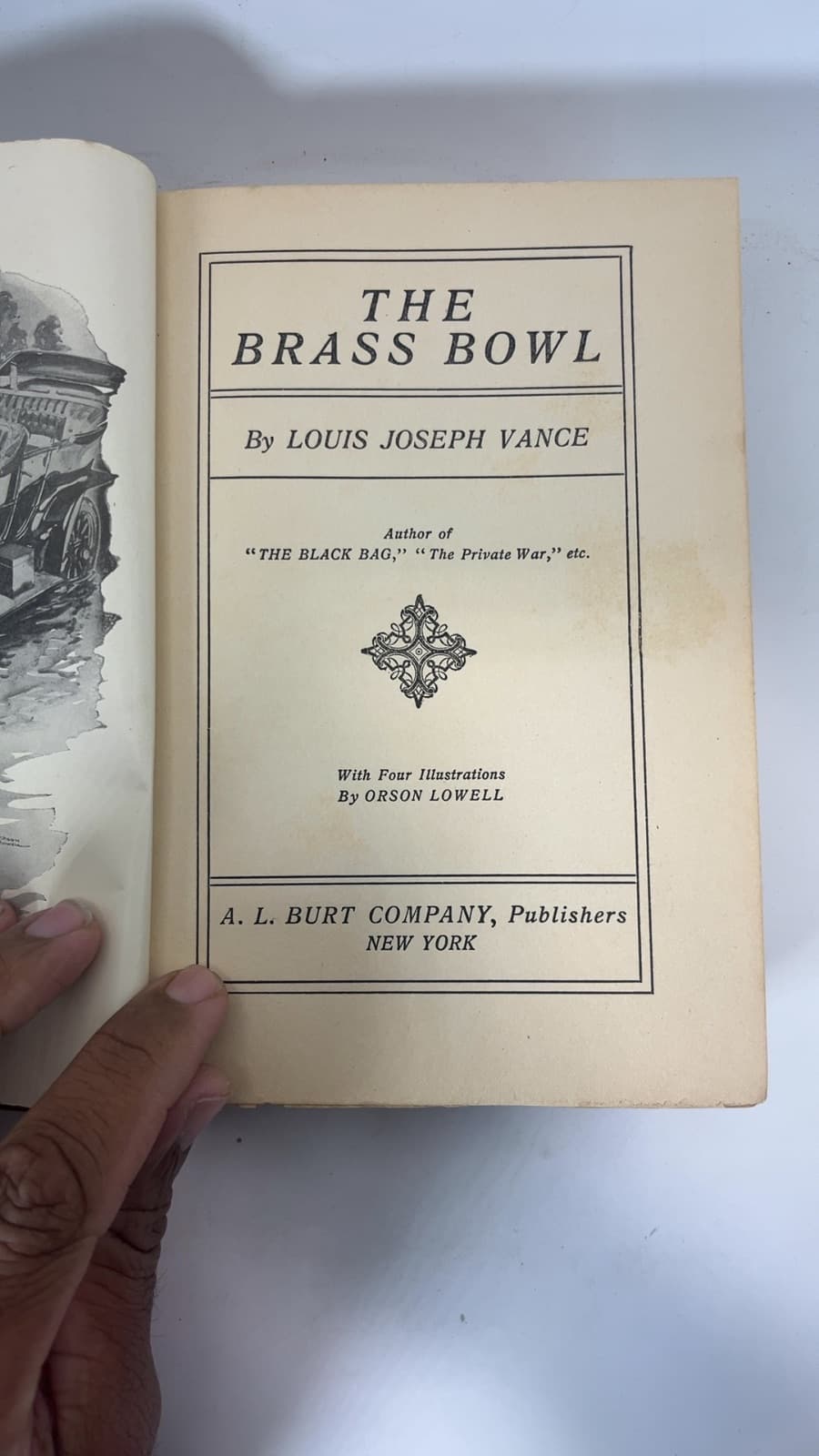 The Brass Bowl by Louis Joseph Vance - title page