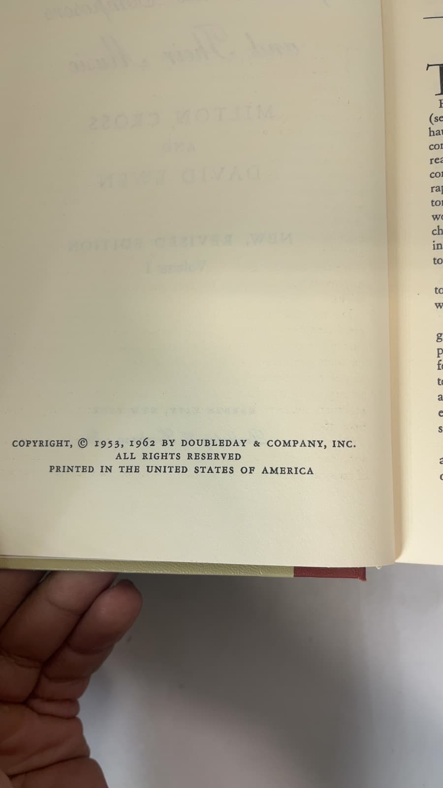 Milton Cross' Encyclopedia of the Great Composers and Their Music by Milton Cross and David Ewen - copyright page showing 1962 details