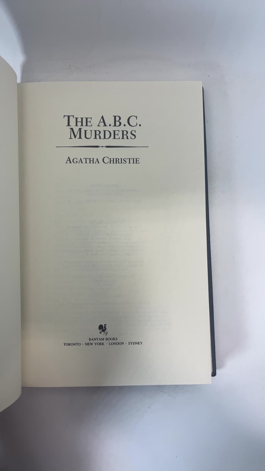 The A.B.C. Murders by Agatha Christie - title page