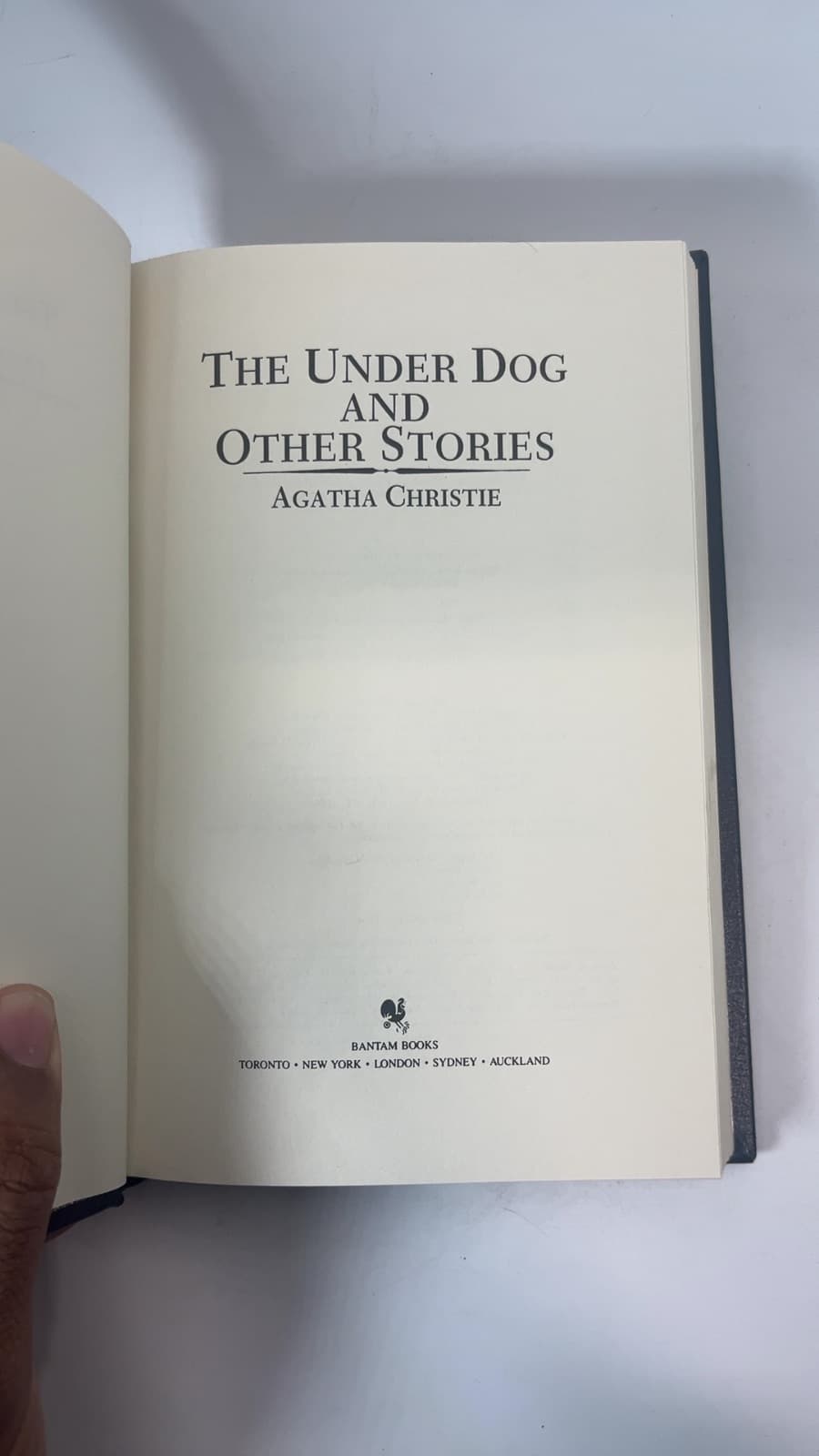 The Under Dog and Other Stories by Agatha Christie - title page