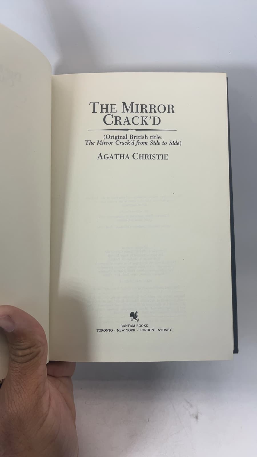 The Mirror Crack'd by Agatha Christie - title page