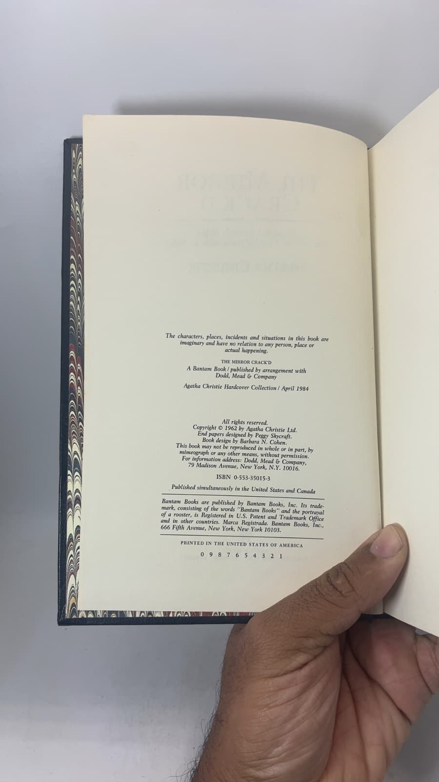 The Mirror Crack'd by Agatha Christie - copyright page showing 1984 details