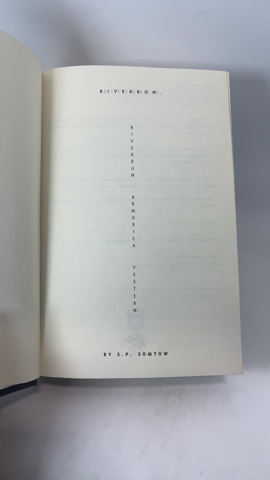 THE RIVERRUN TRILOGY by S.P. Somtow - title page