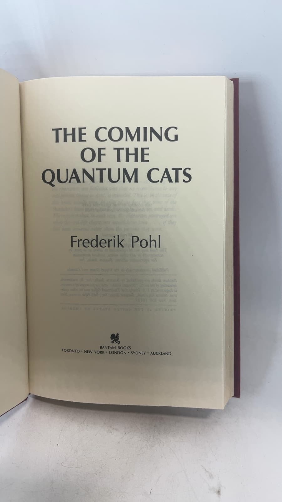 The Coming of the Quantum Cats by Frederik Pohl - title page