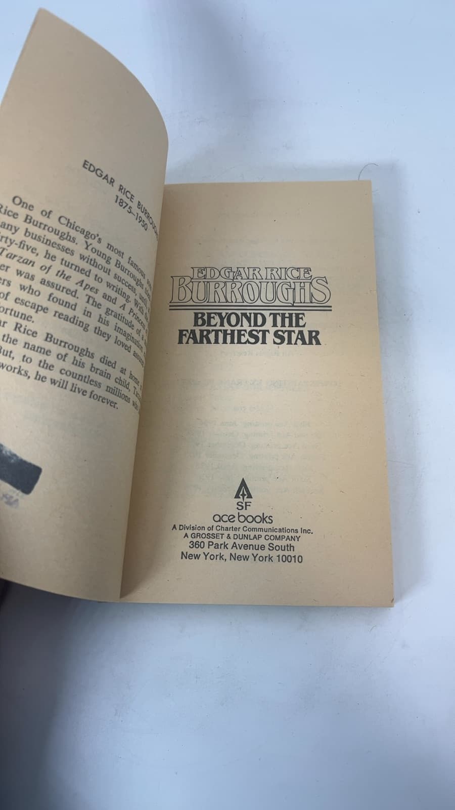 Beyond the Farthest Star by Edgar Rice Burroughs - title page
