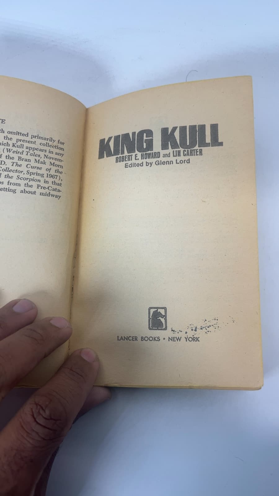King Kull by Robert E. Howard and Lin Carter - title page