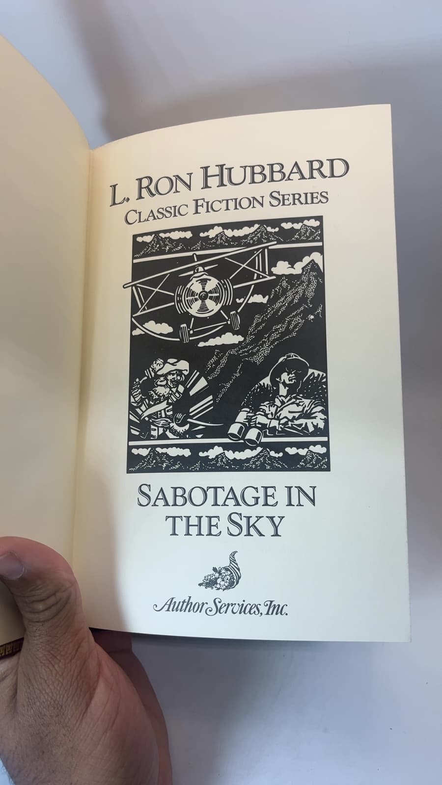 Sabotage in the Sky - Classic Fiction Series  by L. Ron Hubbard - title page