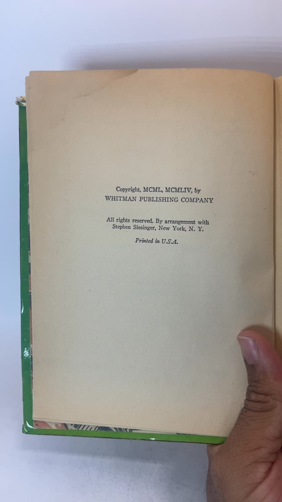 The Spirit of the Border by Zane Grey - copyright page showing 1954 details