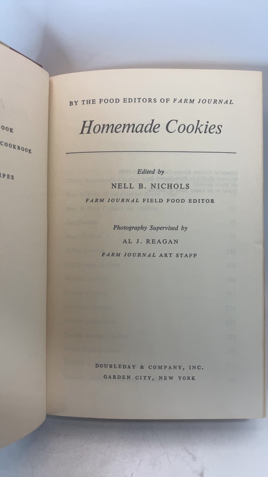 Homemade Cookies by The Food Editors of Farm Journal - title page