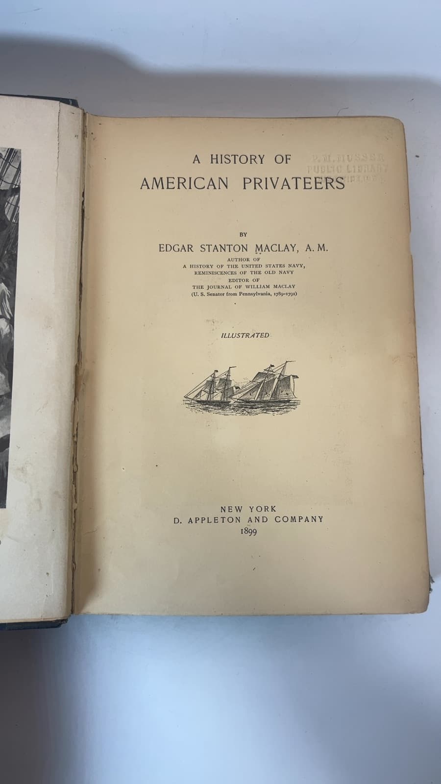 A History of American Privateers by Edgar Stanton Maclay, A.M. - title page