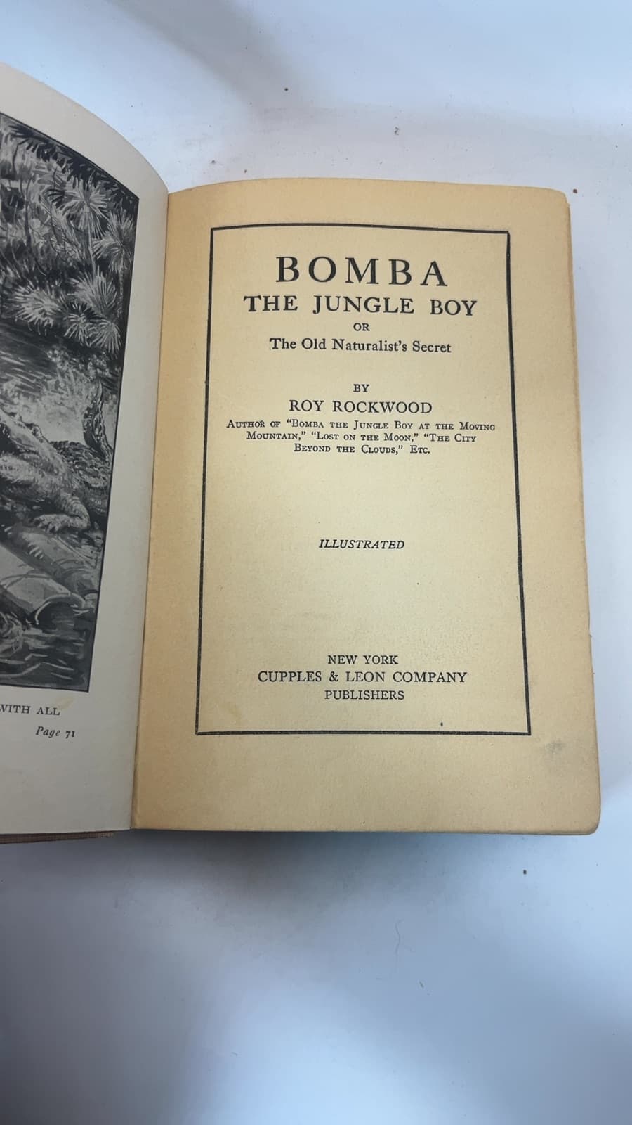 Bomba the Jungle Boy or The Old Naturalist’s Secret by Roy Rockwood - title page