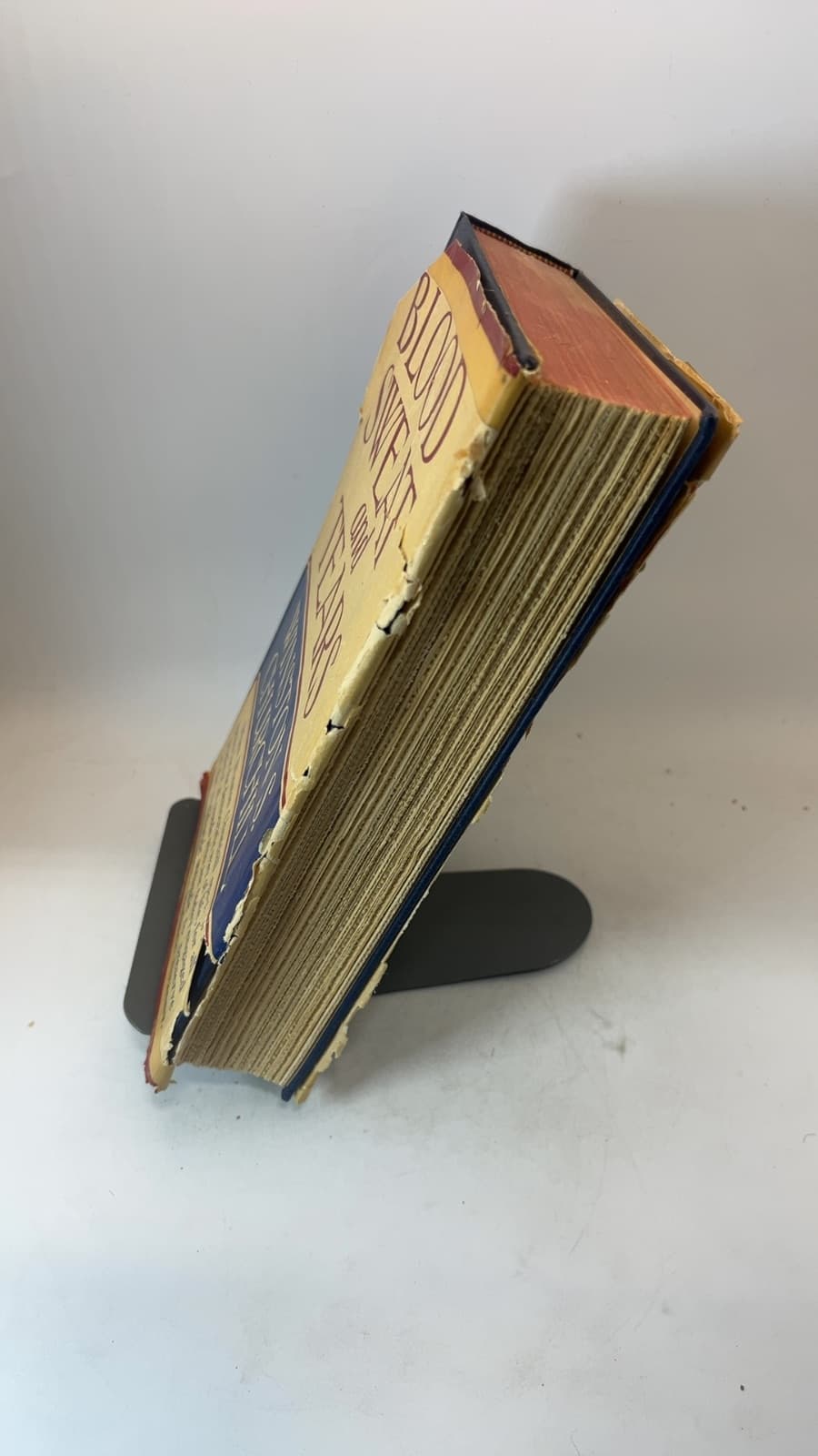 Blood, Sweat, and Tears by The Rt. Hon. Winston S. Churchill C.H., M.P. - quarter view showing binding condition